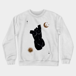 Astro Celestial Feminine Body Crewneck Sweatshirt